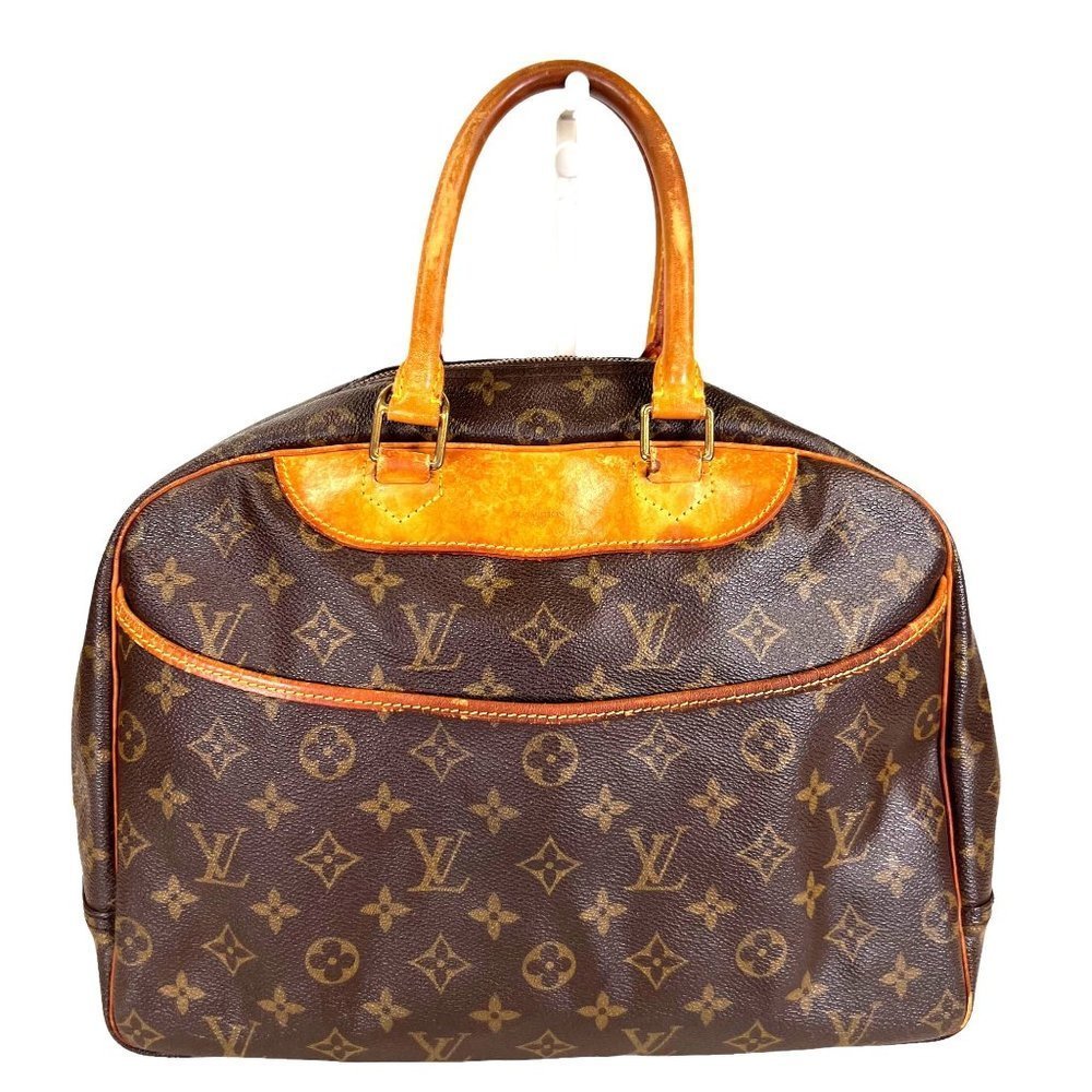 Authentic Louis Vuitton Satchel Bag Deauville Monogram Used LV Handbag Vintage